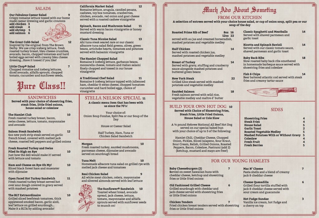 The Hamburger Hamlet Menu 2